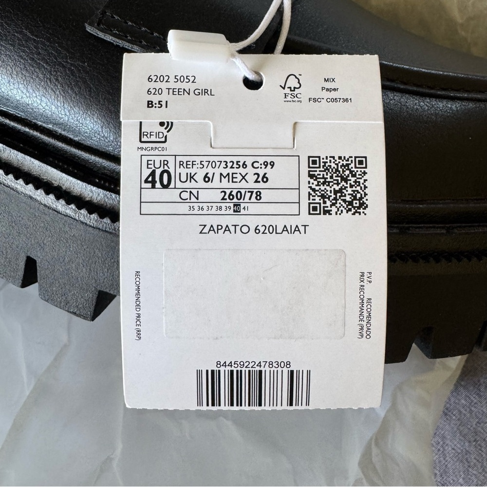 NWT Mango Women's Black Platform Loafers size 40 - Picture 7 of 7